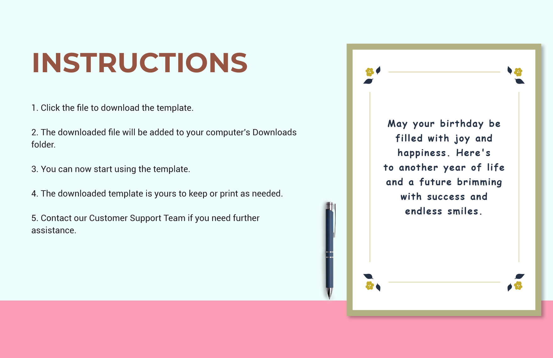 Free Printable Best Wishes Card Template Download In Word Template