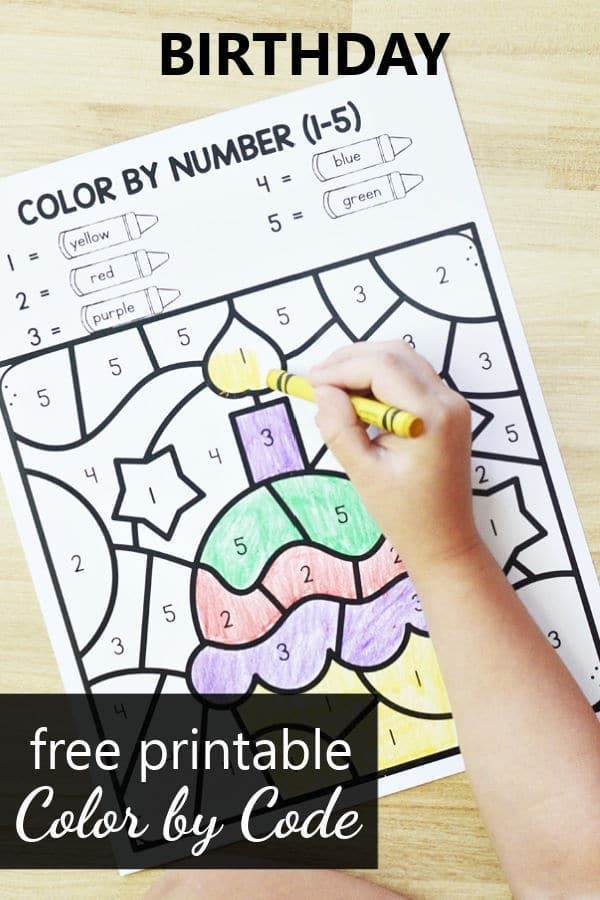 Free Printable Birthday Color By Code Worksheets Artofit