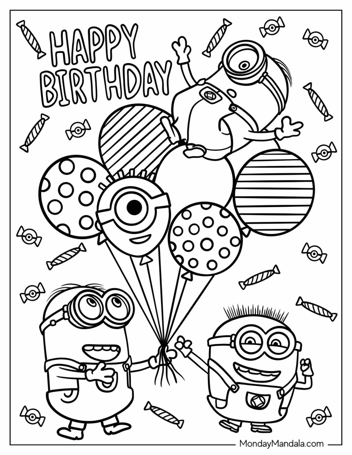 Free Printable Birthday Color Sheets Free Coloring Sheet Printables 