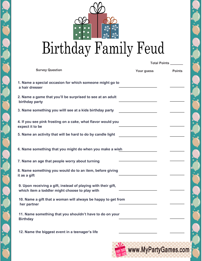 Free Printable Birthday Party Games 53 OFF Rbk bm