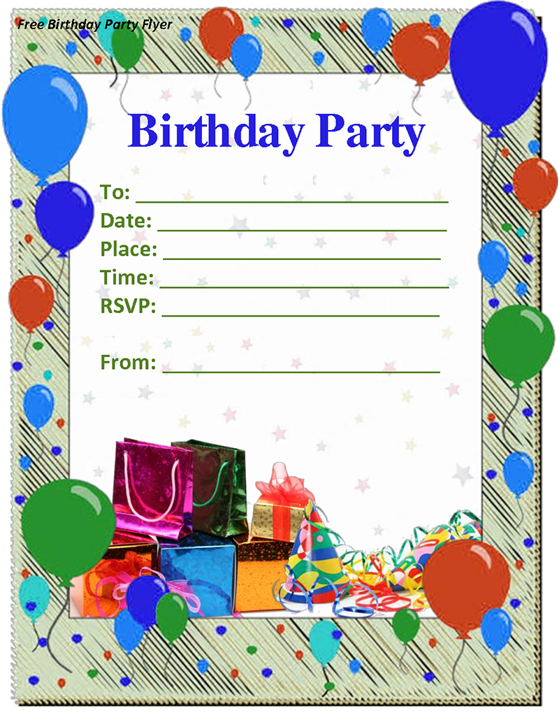 Free Printable Birthday Party Invites