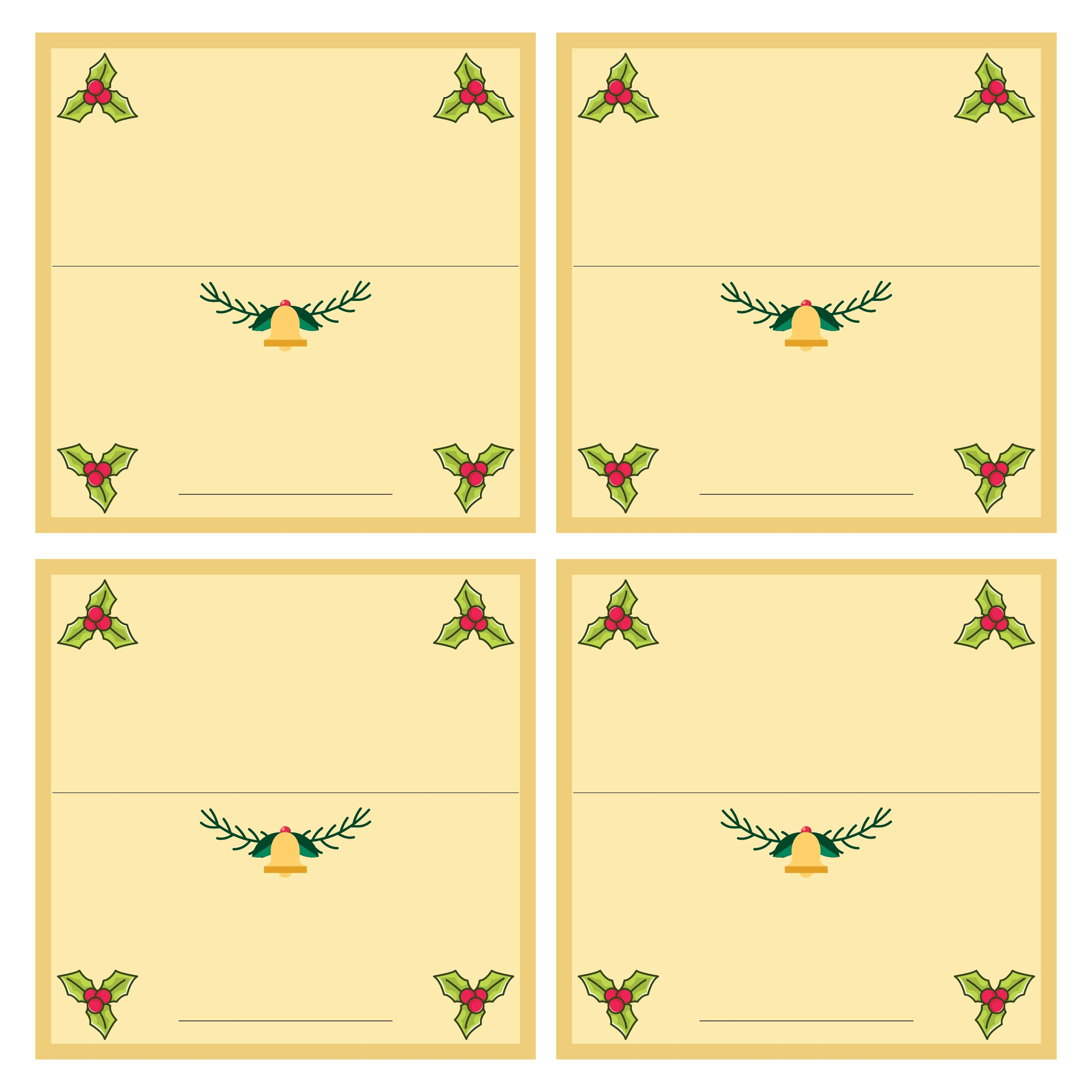 free printable birthday place cards template