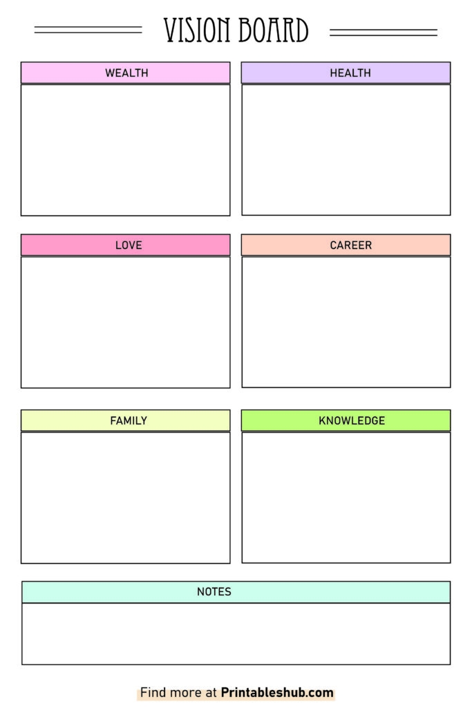 printable vision board pictures