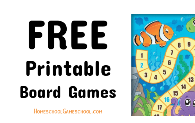 free printable educational board games
