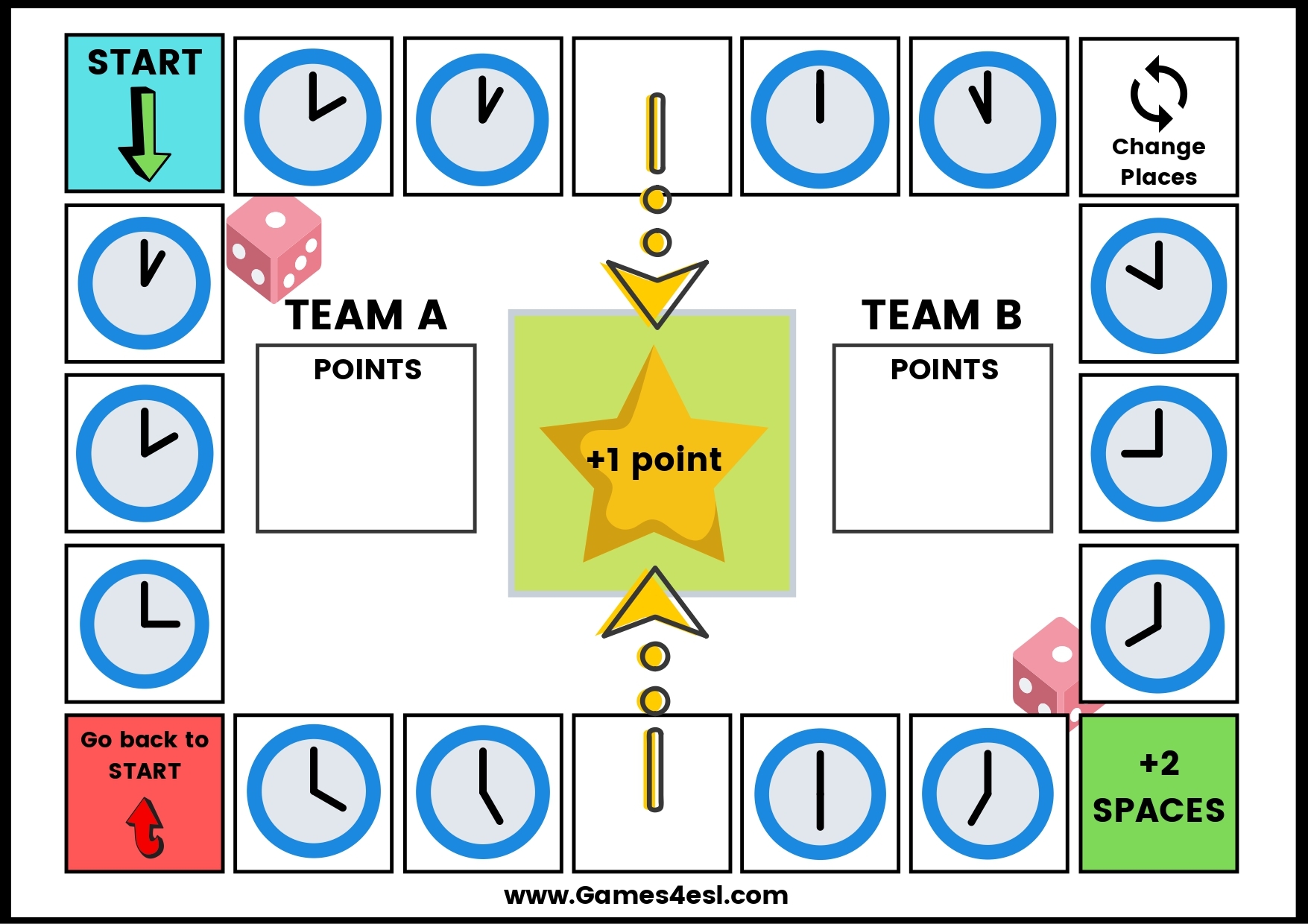 free printable english board games