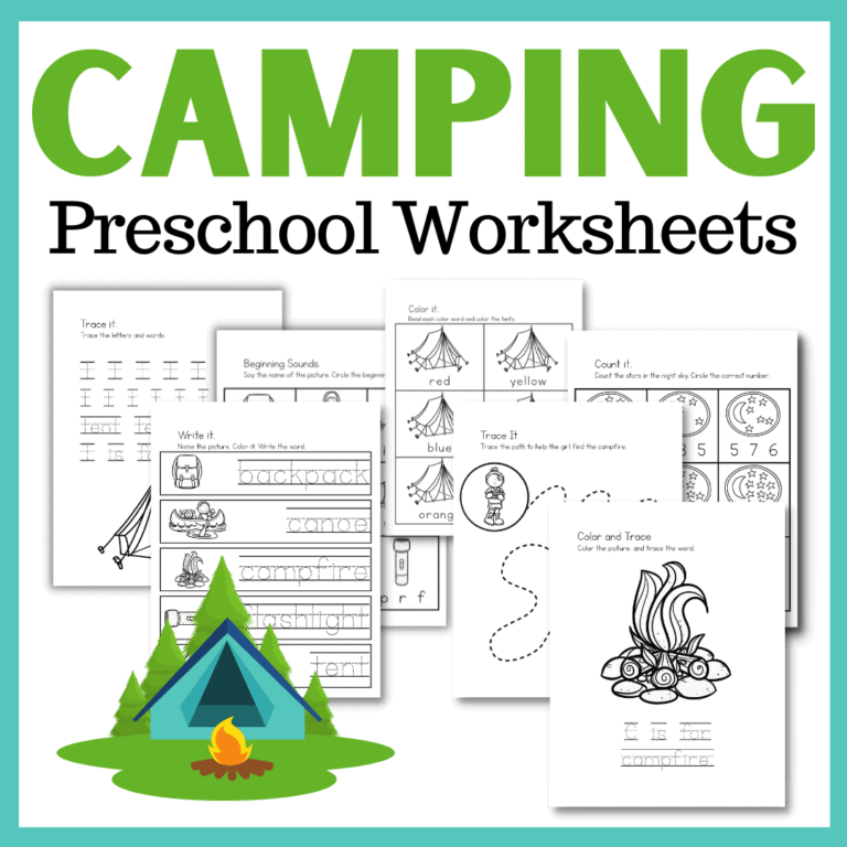 printable camping activities for preschoolers