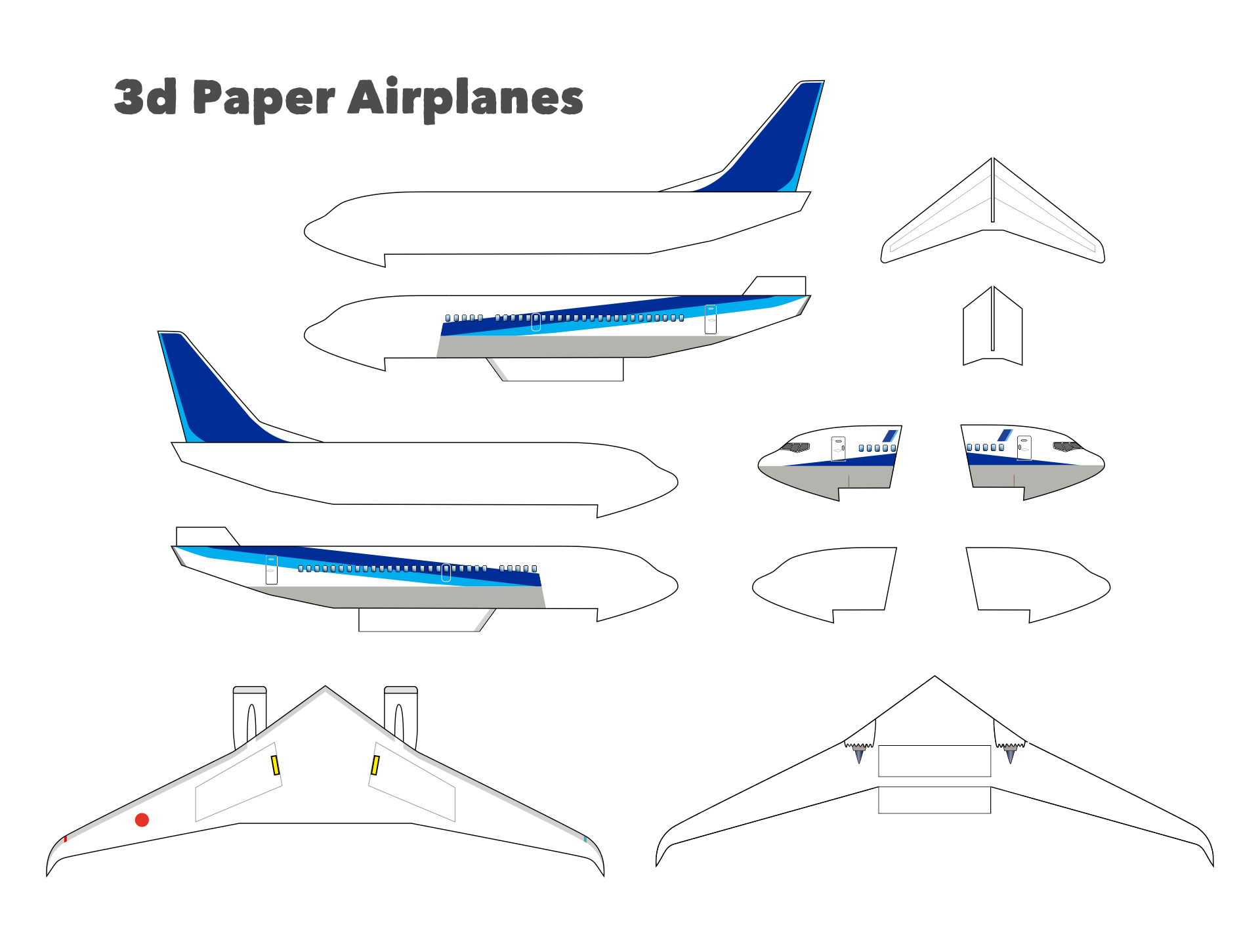 cardboard plane template