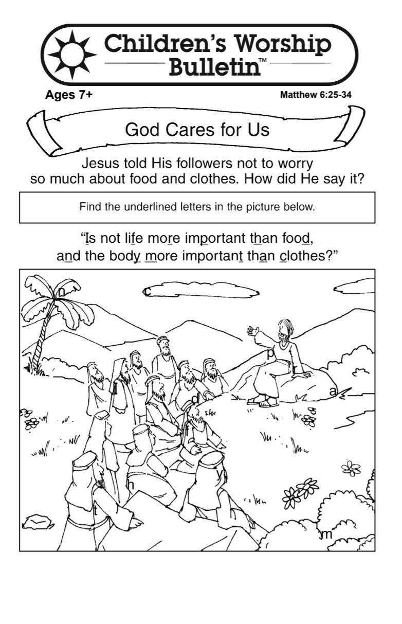 Free Printable Children 39 s Worship Bulletins Printable Templates