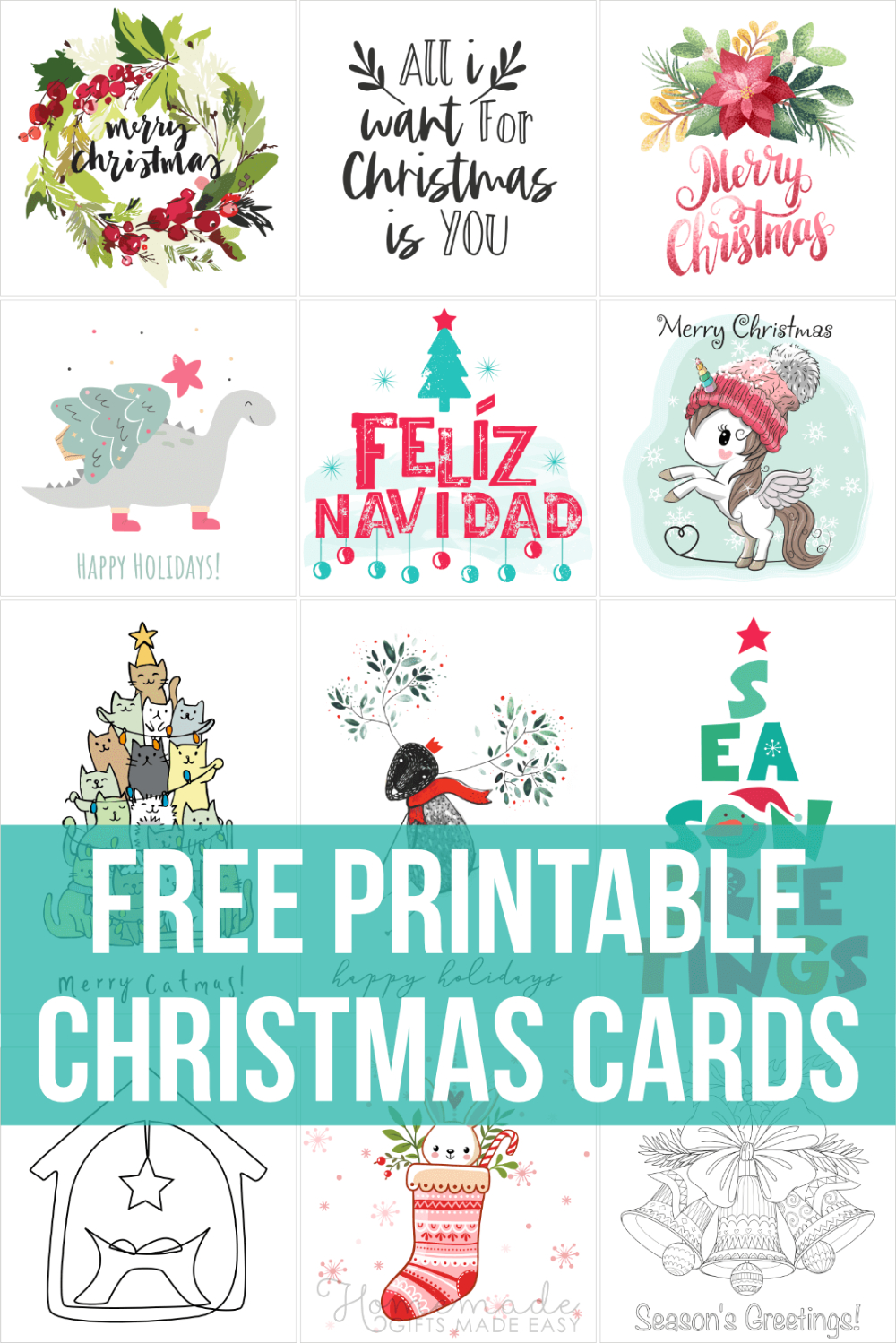 Free Printable Christmas Cards Templates Printable Templates