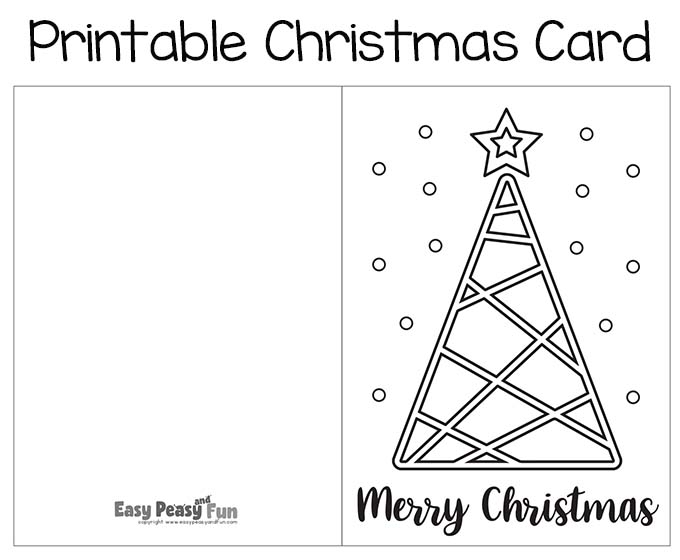 Free Printable Christmas Cards To Color Easy Peasy And Fun