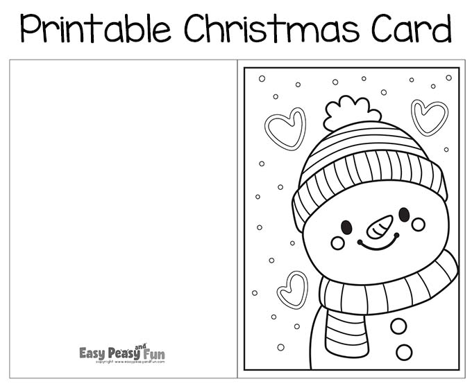 Free Printable Christmas Cards To Color Easy Peasy And Fun