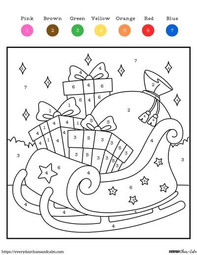 Free Printable Christmas Color By Number Printables For Adults Prntbl 