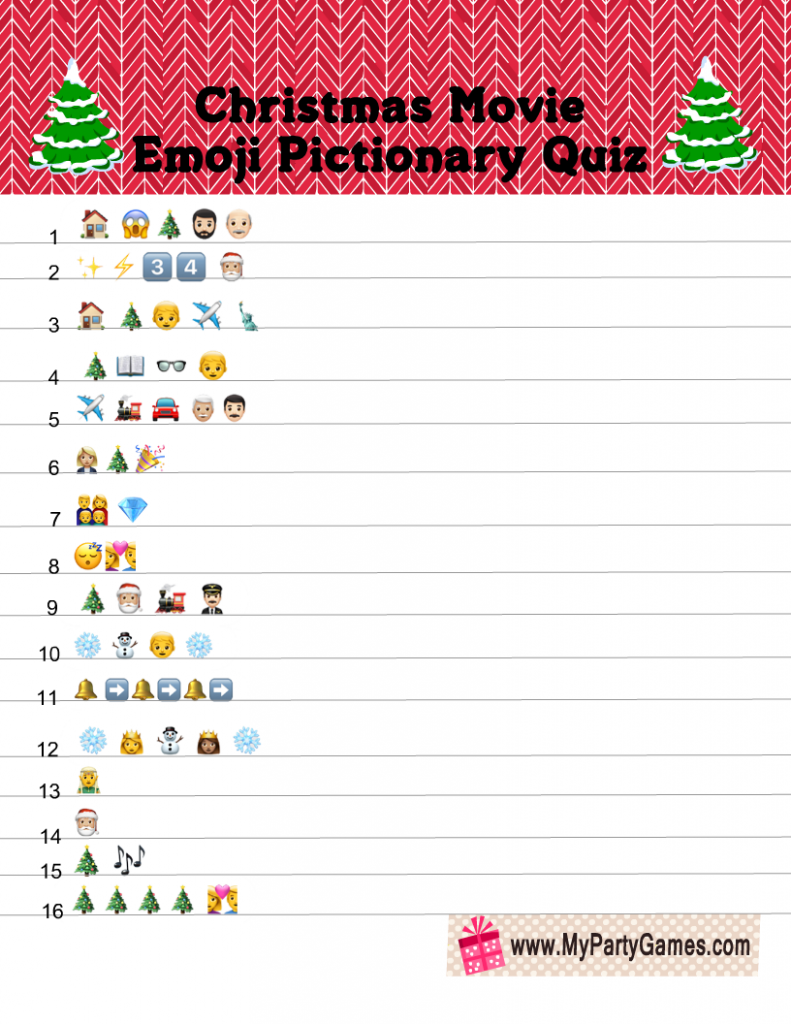 Free Printable Christmas Emoji Game Cynthia K Brownlee