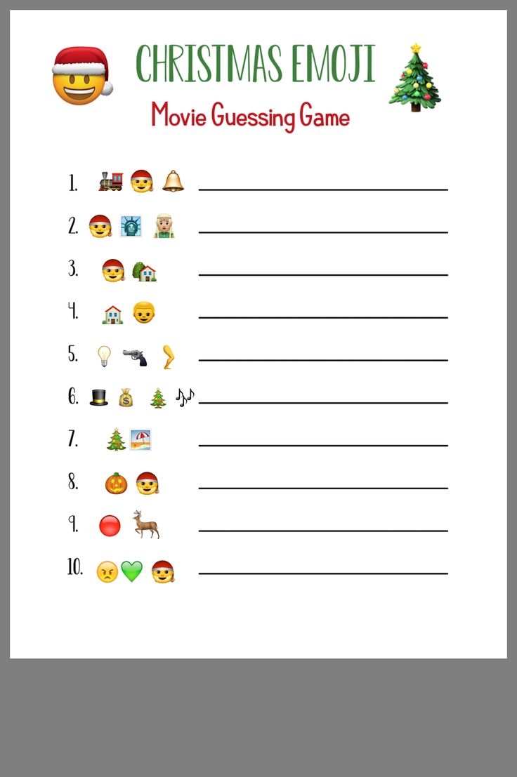 Free Printable Christmas Guessing Games Printable Templates