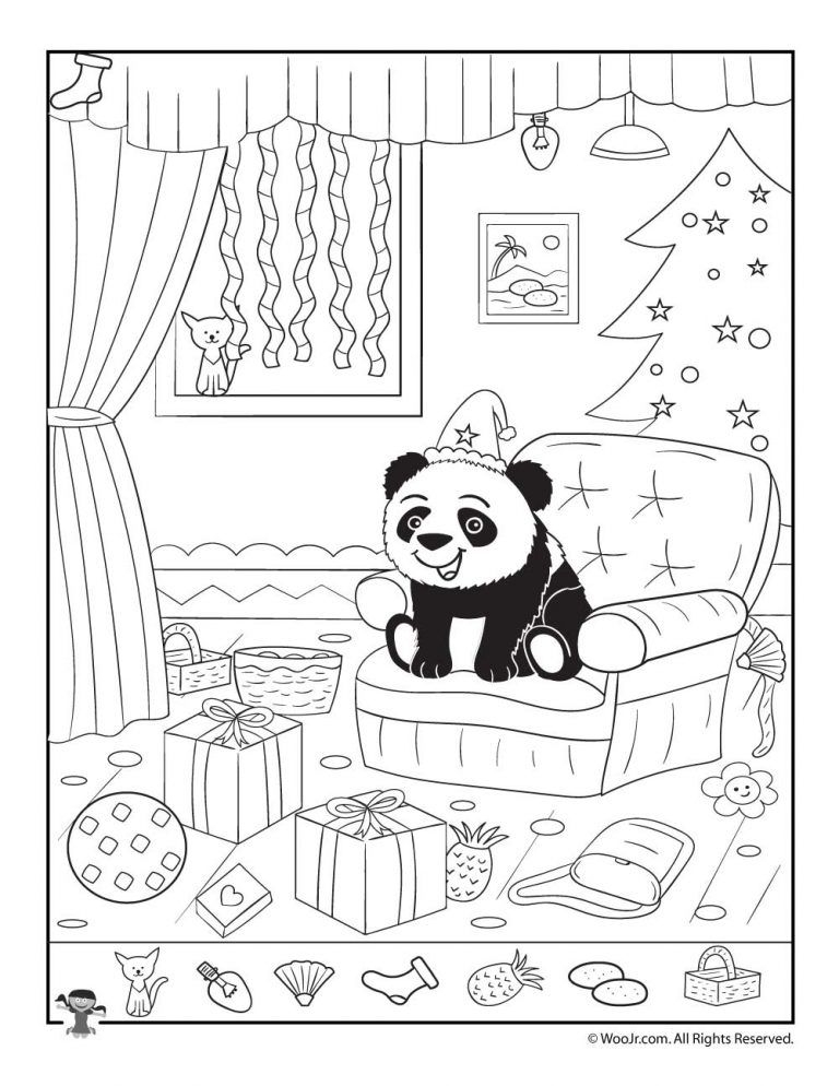 hidden pictures printable christmas
