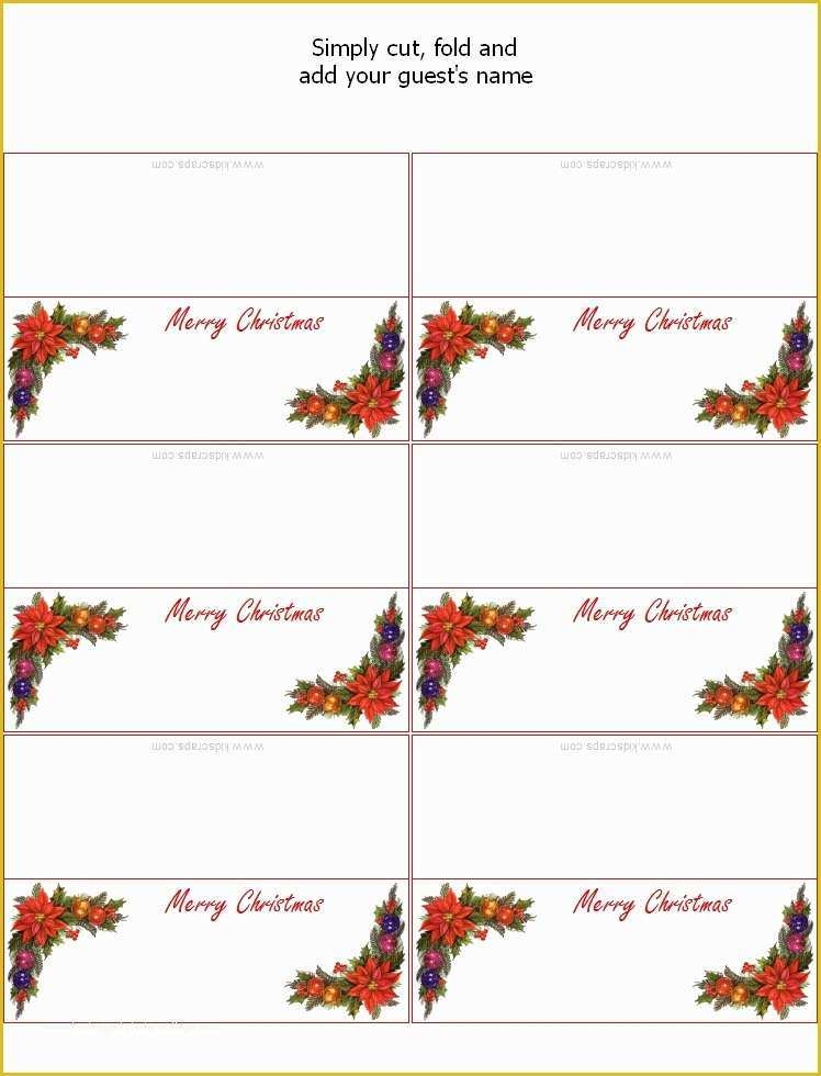 Free Printable Christmas Table Place Cards Template Of Christmas Place