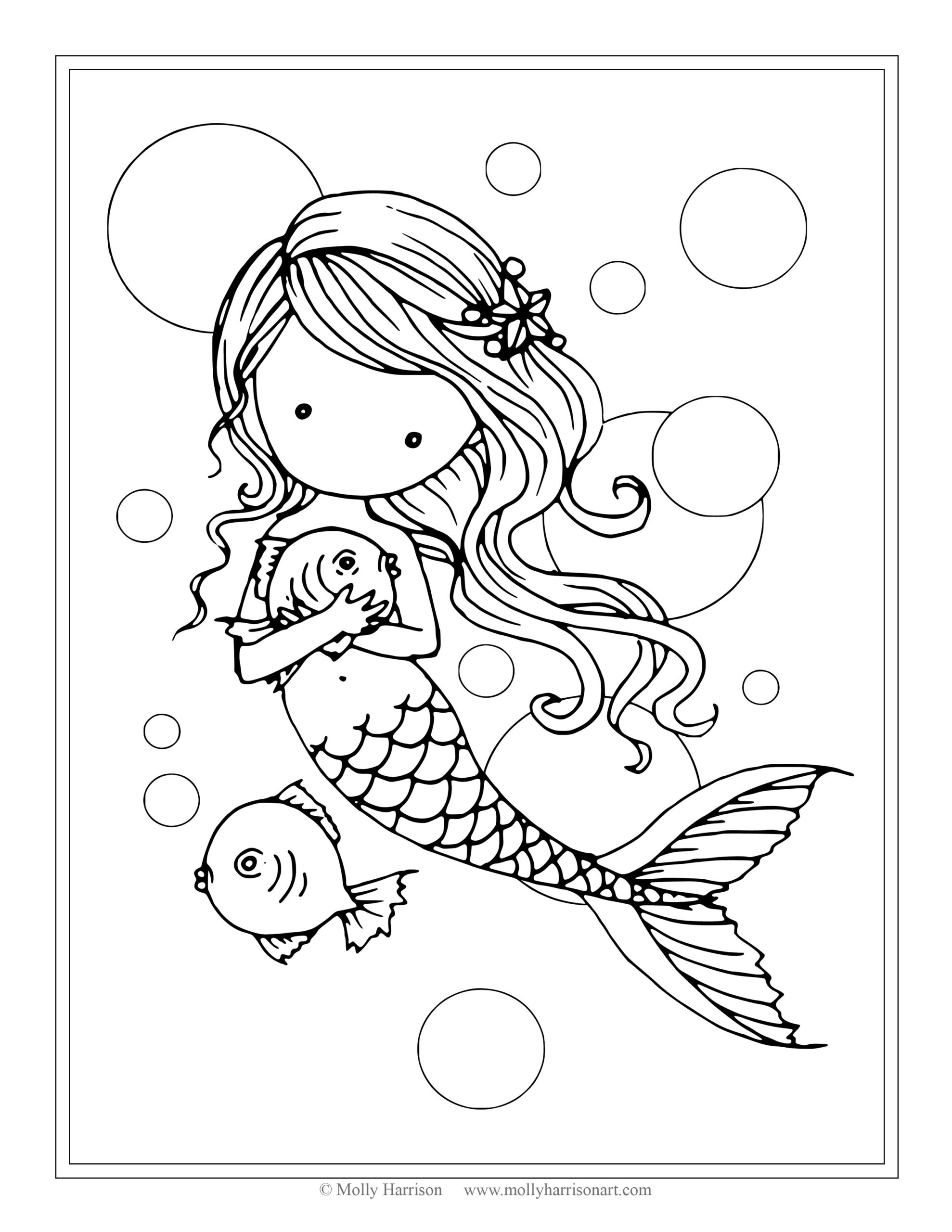 printable coloring pictures of mermaids