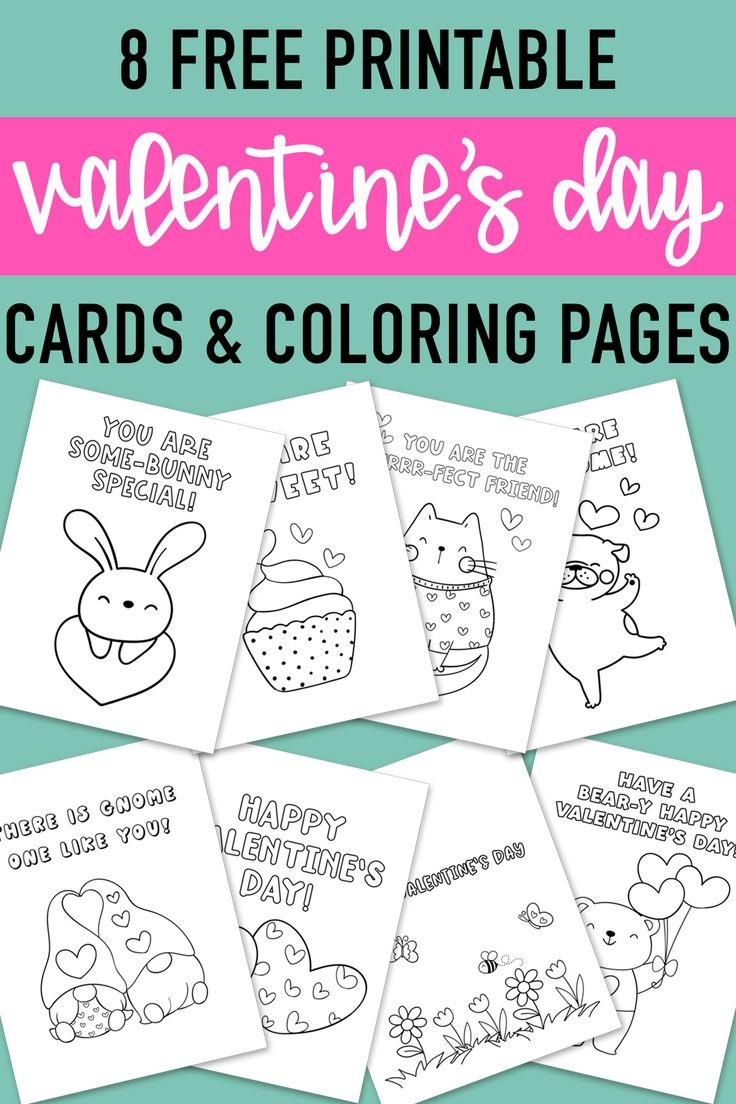Free Printable Coloring Valentines Day Cards For Kids Valentines 