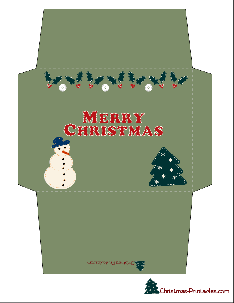 Free Printable Cute Christmas Envelopes
