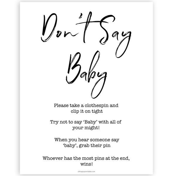 Free Printable Don 39 t Say Baby Sign Printable Calendars AT A GLANCE