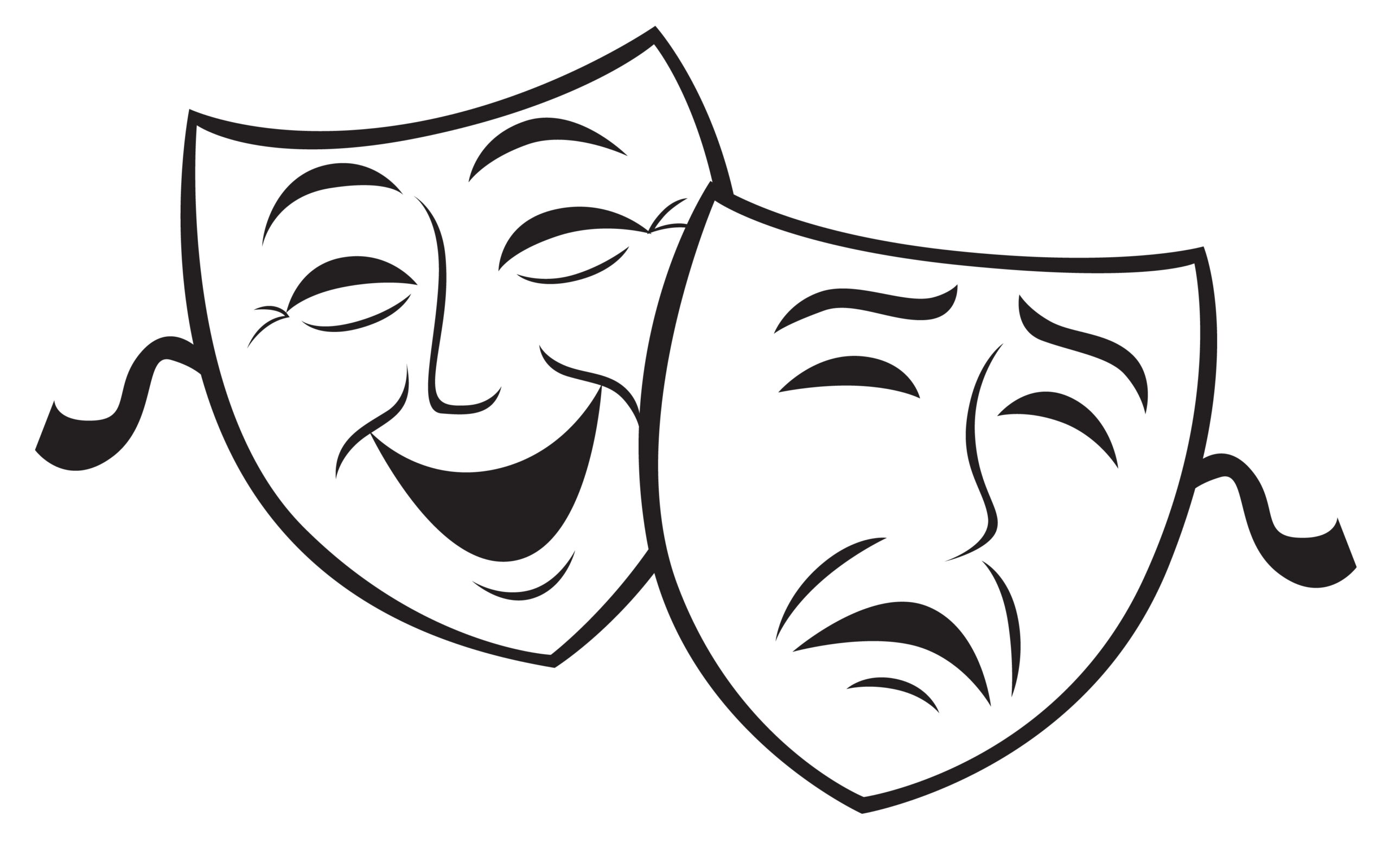 Free Printable Drama Masks ClipArt Best