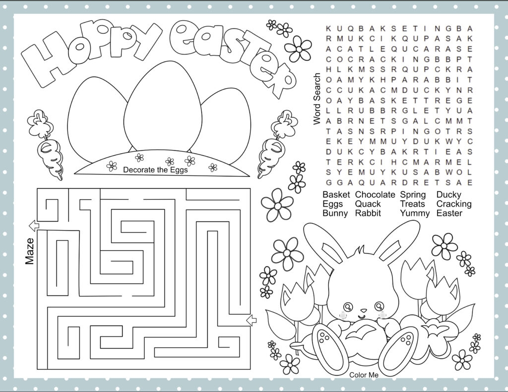 printable easter activity pages