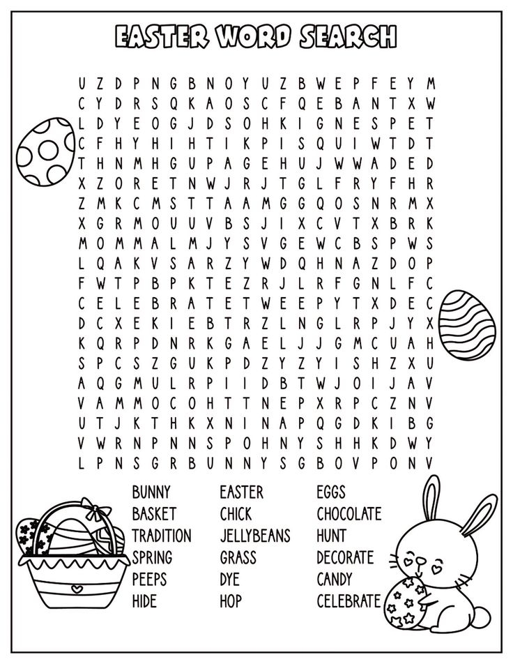 free printable easter activity sheets