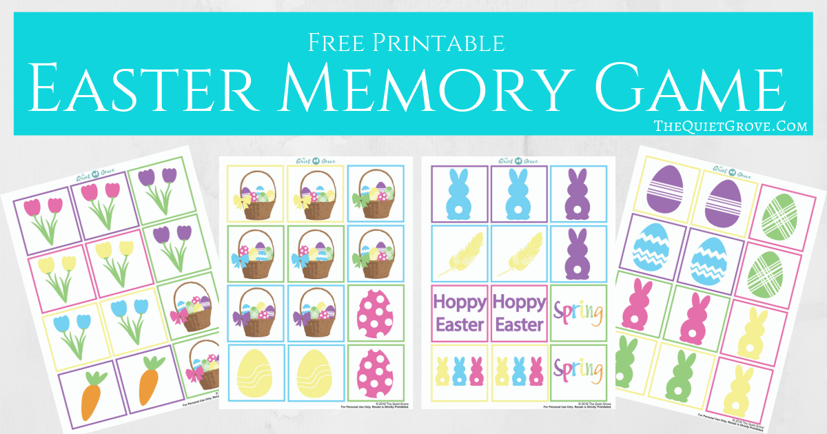 Free Printable Easter Memory Game The Quiet Grove