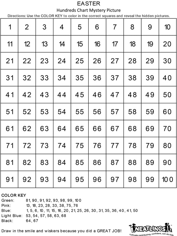  Free Printable Easter Mystery Picture Activity 100 39 s Chart NEATLINGS