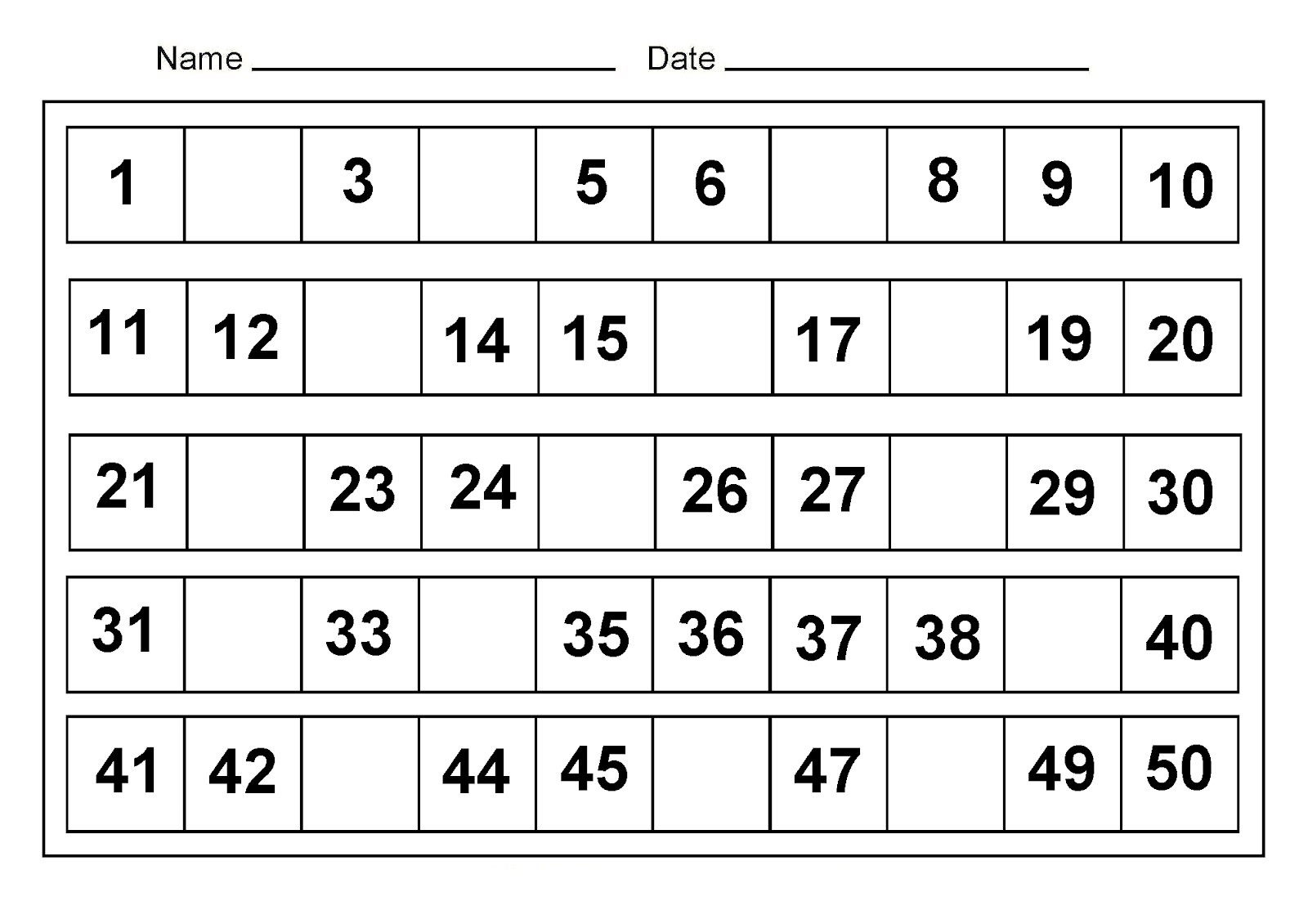 Free Printable Education Worksheets
