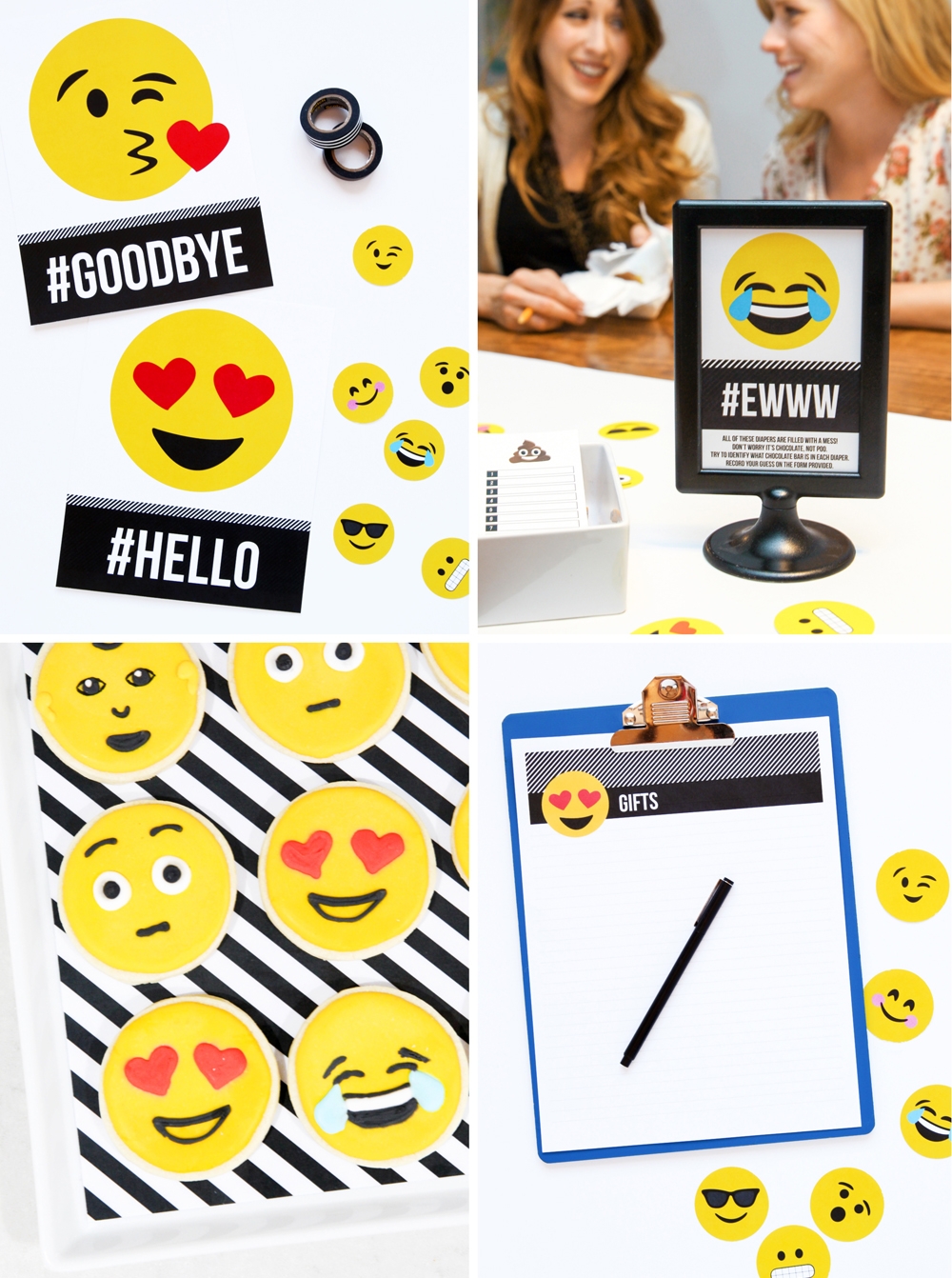 Free Printable Emoji Party Decor Baby Shower Ideas Paging Supermom