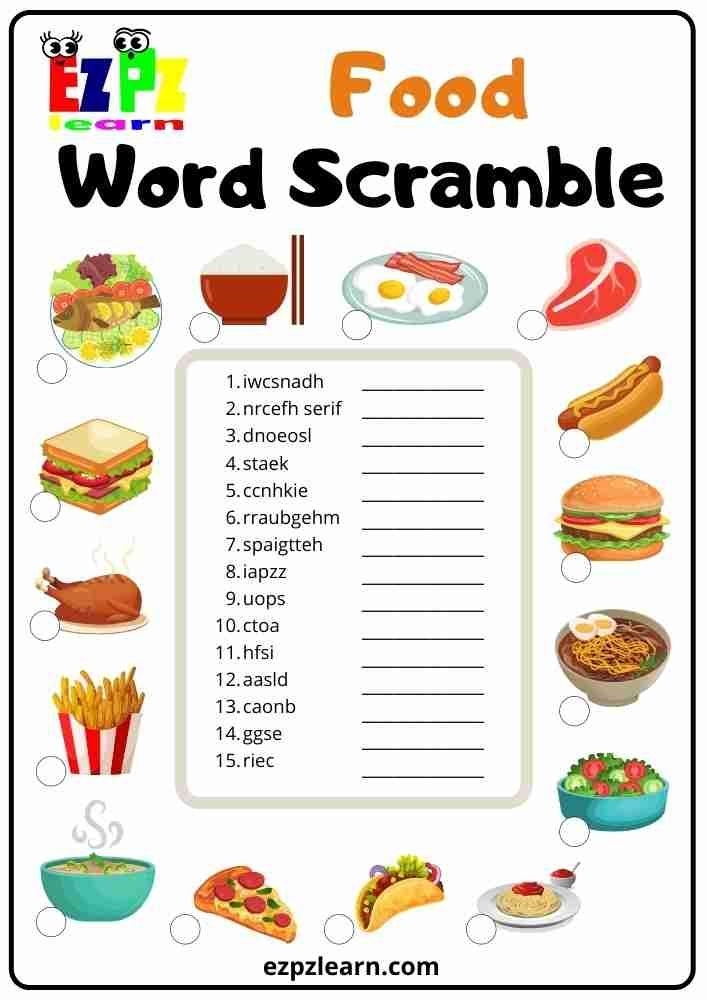 free printable english word games