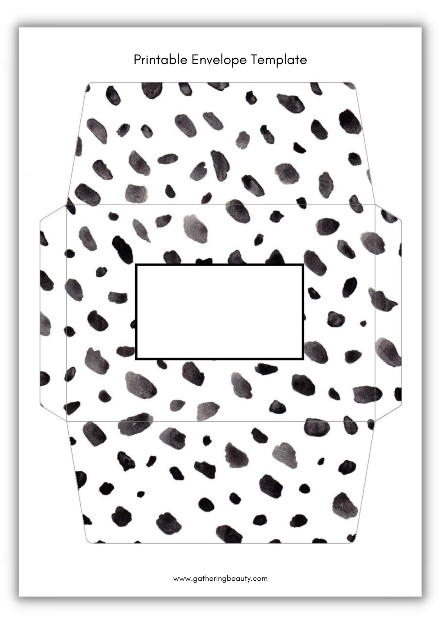 Free Printable Envelope Template Gathering Beauty Worksheets Library