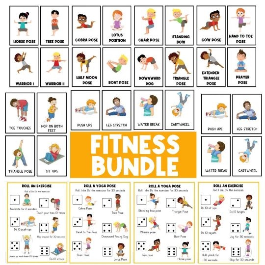 physical activity free printable exercise cards