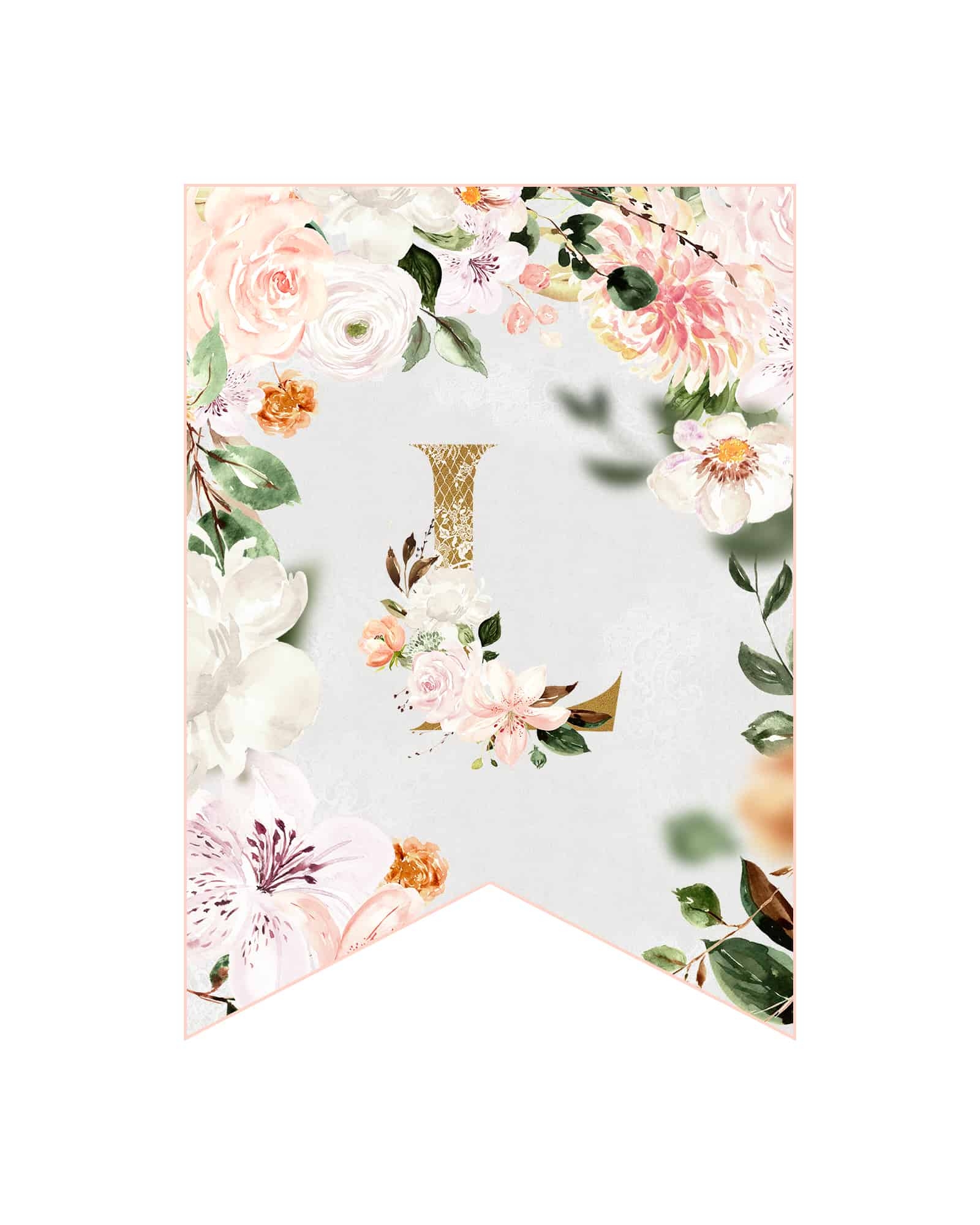 Free Printable Fabulous Floral Banner Set The Cottage Market