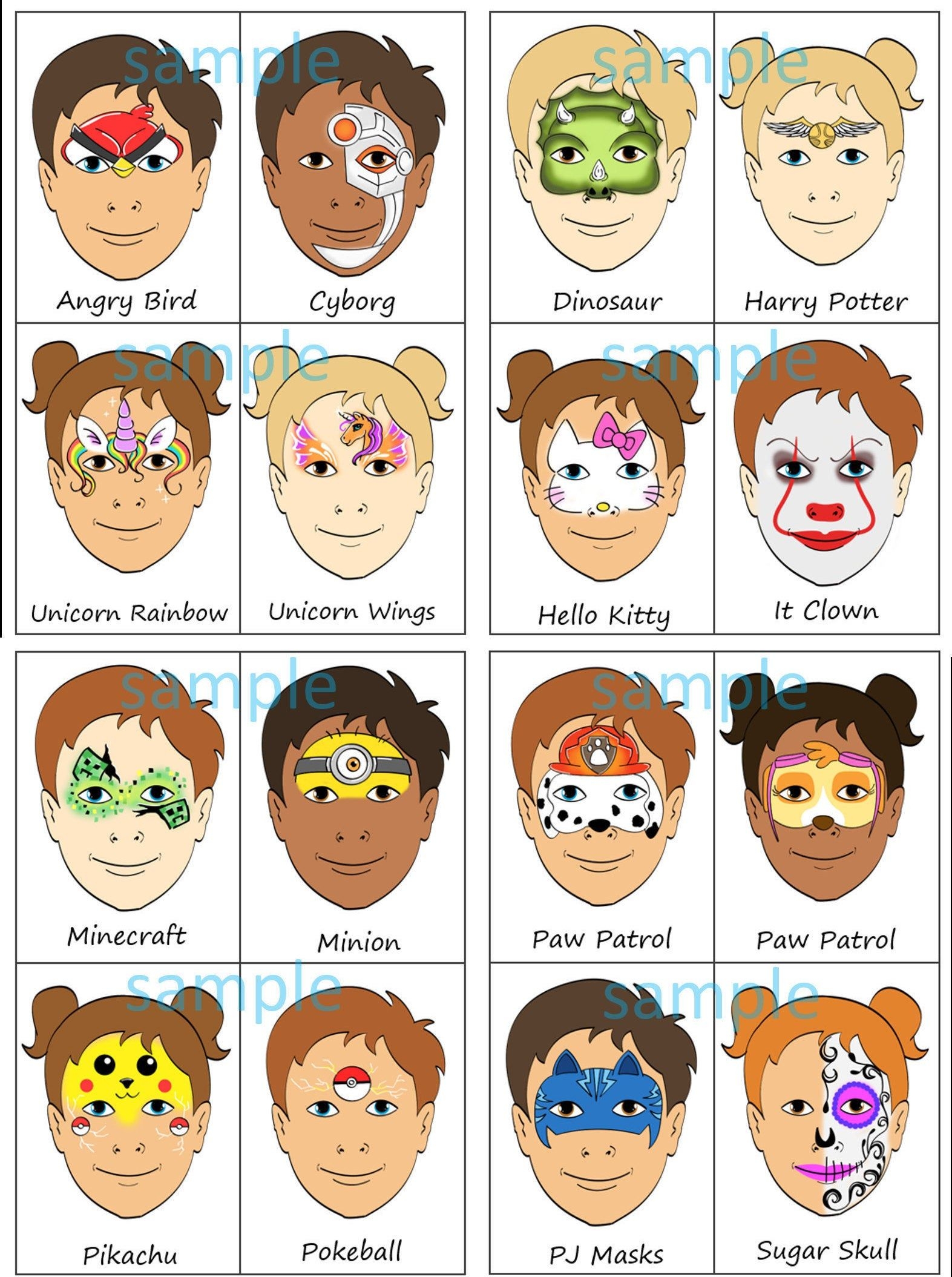 Free Printable Face Paint Designs Printable Word Searches
