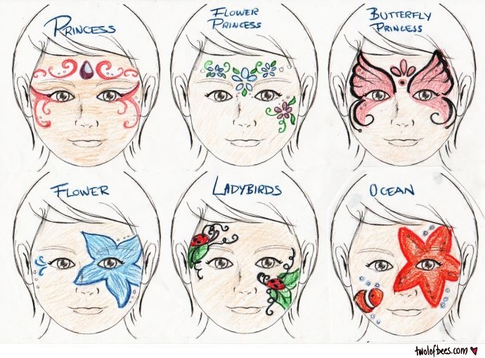 Free Printable Face Painting Template Printable Templates