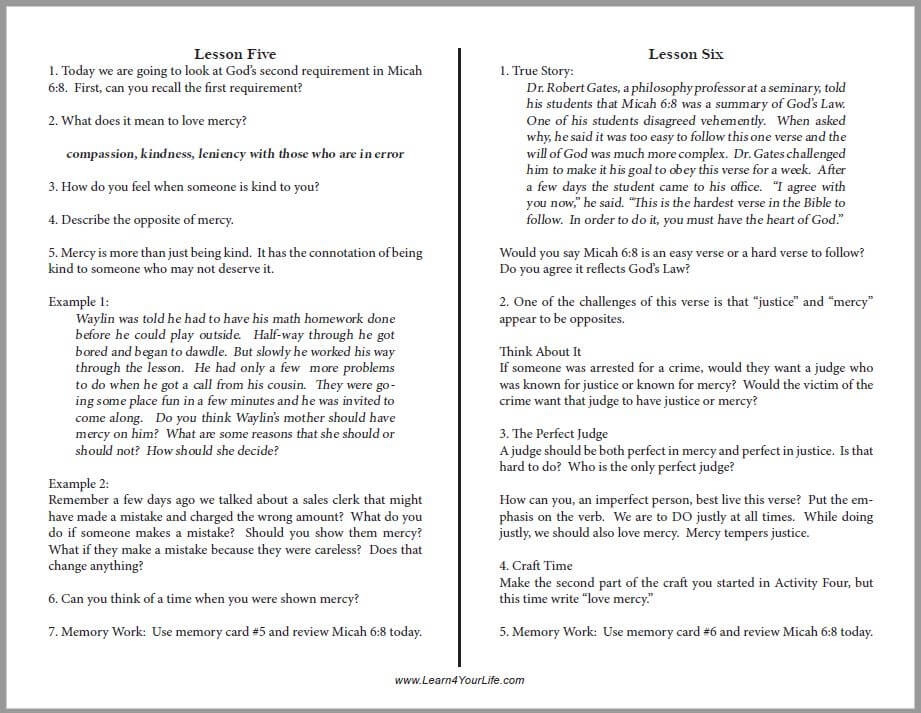 Free Printable Family Bible Study Lessons Eternal Bible