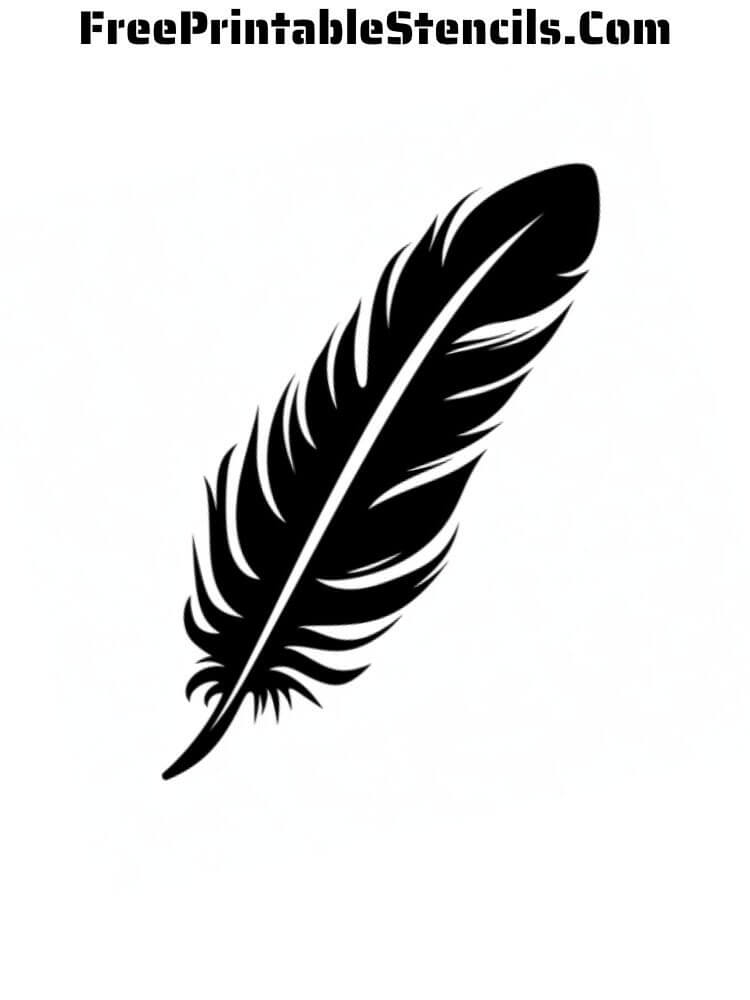 Free Printable Feather Stencils Free Printable Stencils