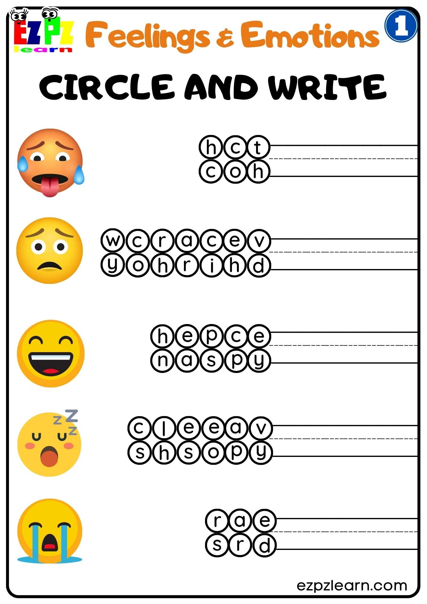 free printable feelings matching game