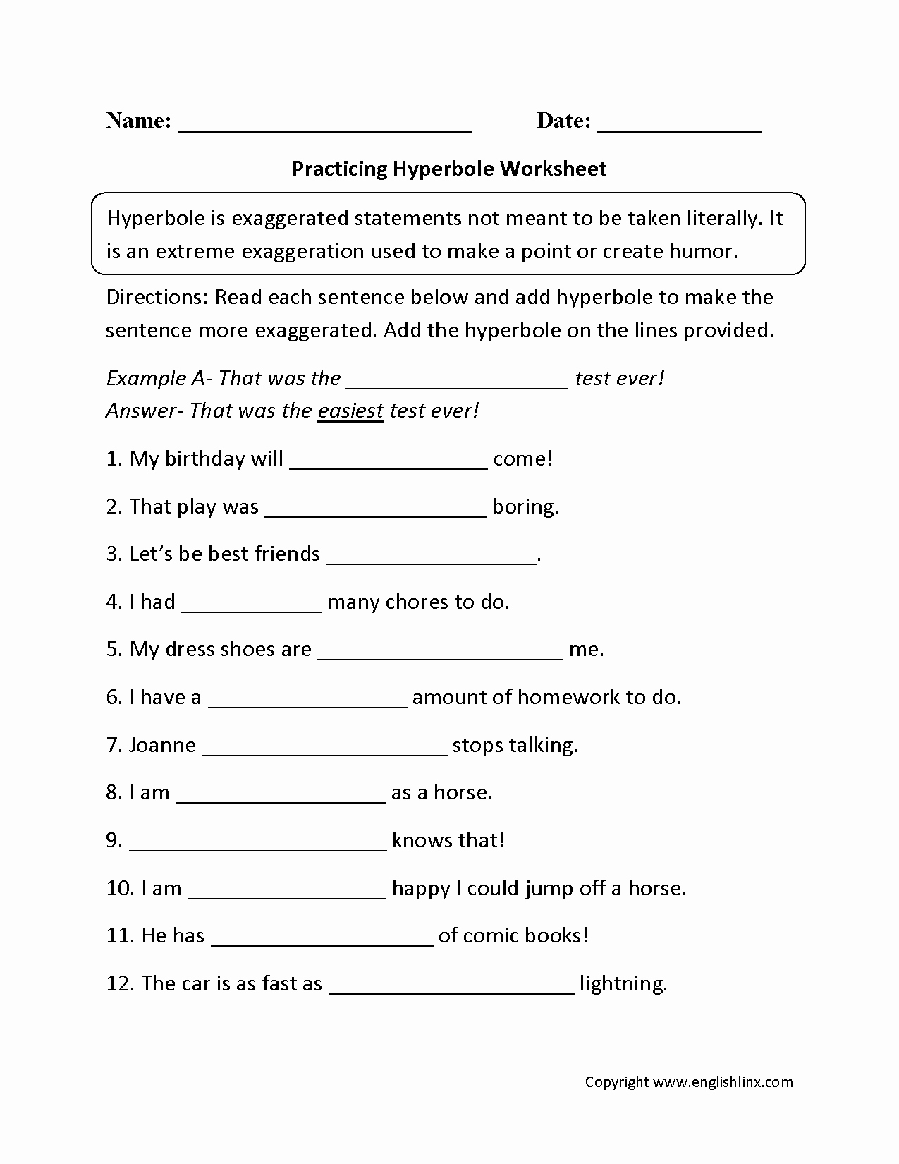 Free Printable Figurative Language Worksheets Awesome Figurative 