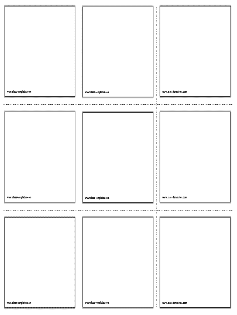printable flash card template
