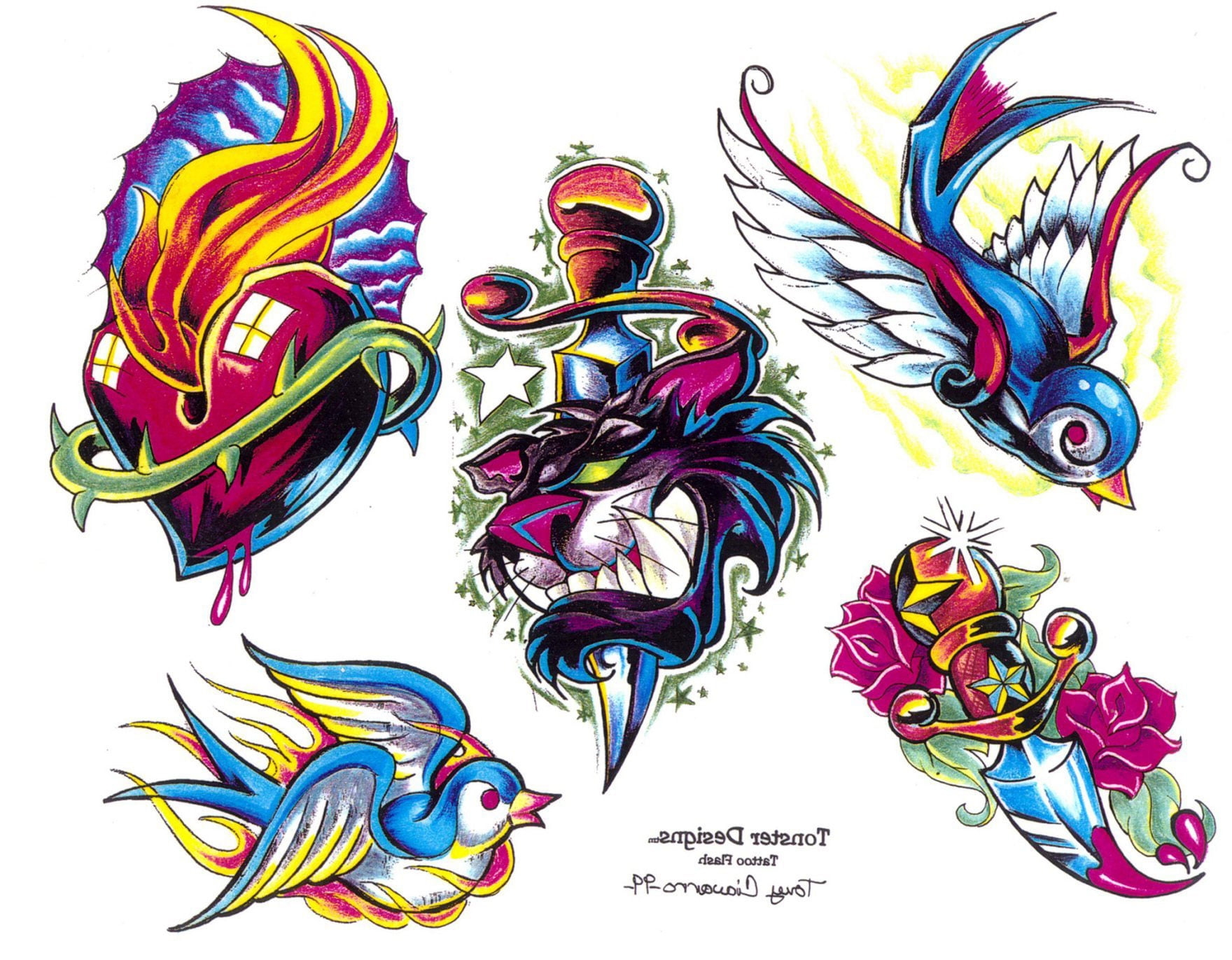free printable flash tattoo designs