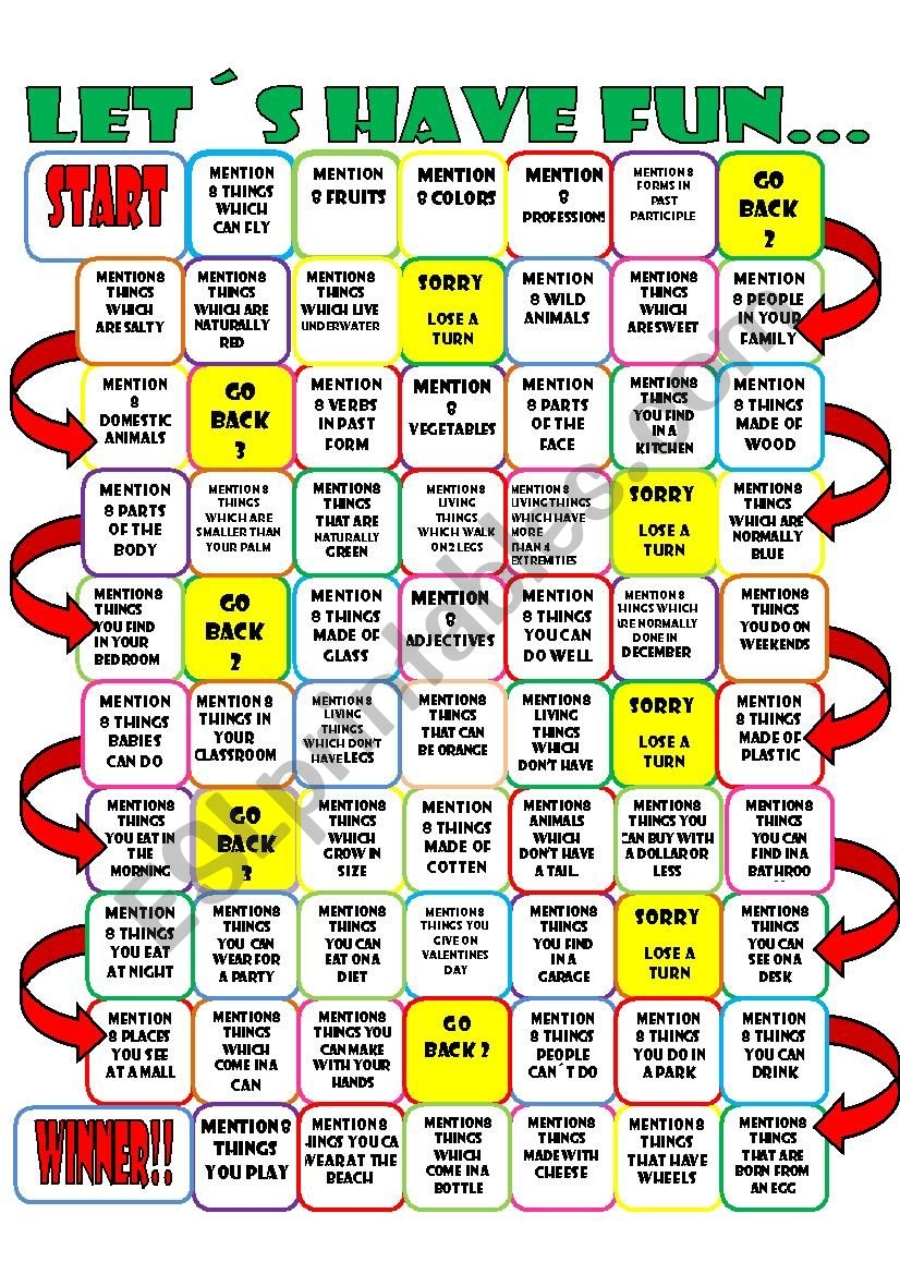 Free Printable Flashcards And Board Games To Teach English Vocabulary 