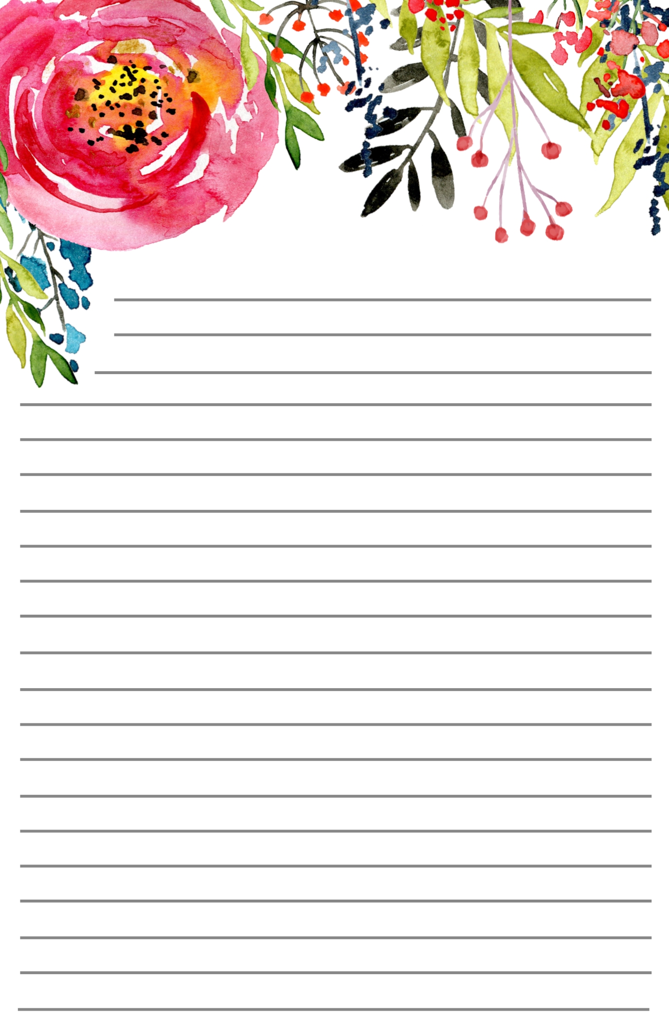 free printable stationery designs