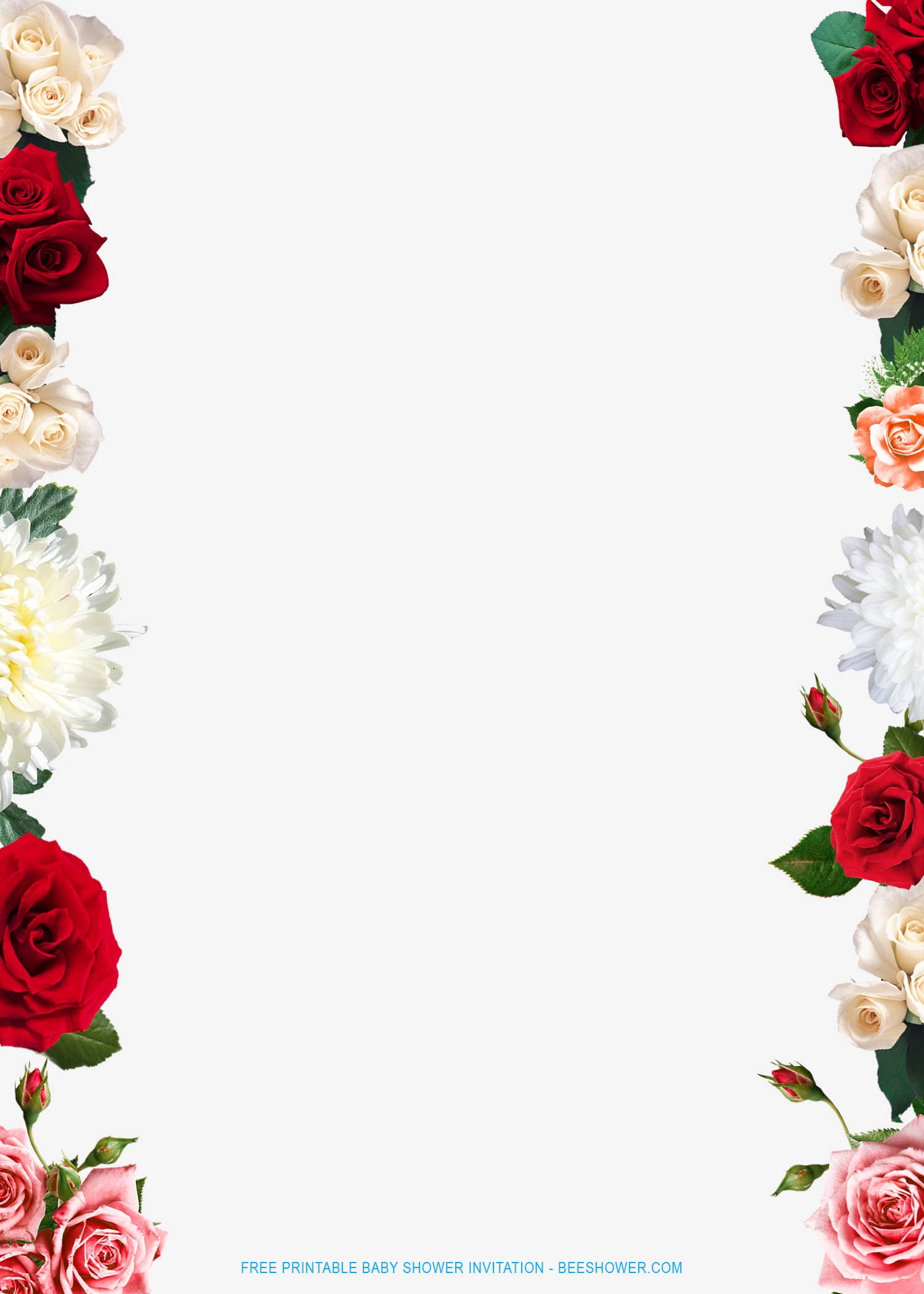 printable flower border design