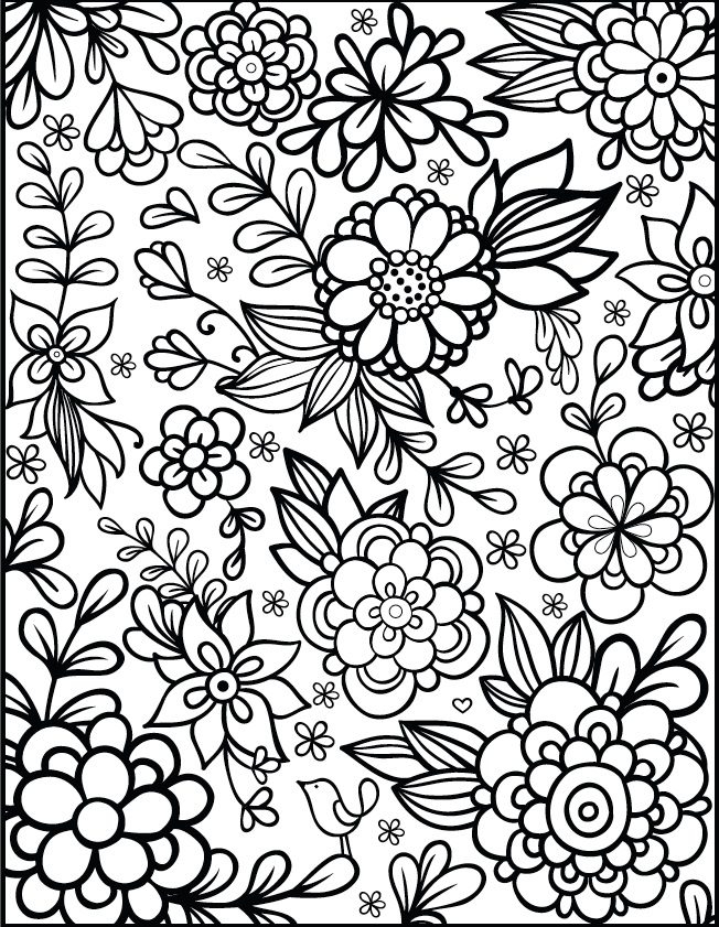 flower coloring pictures printable