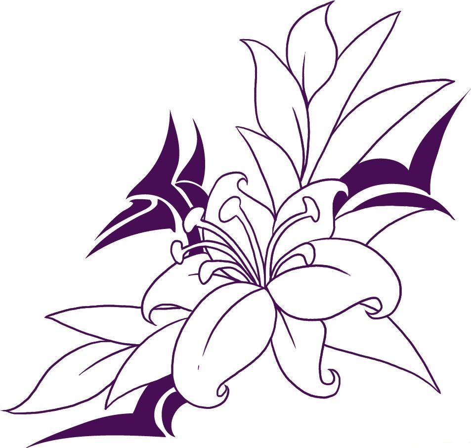 free printable flower tattoo designs