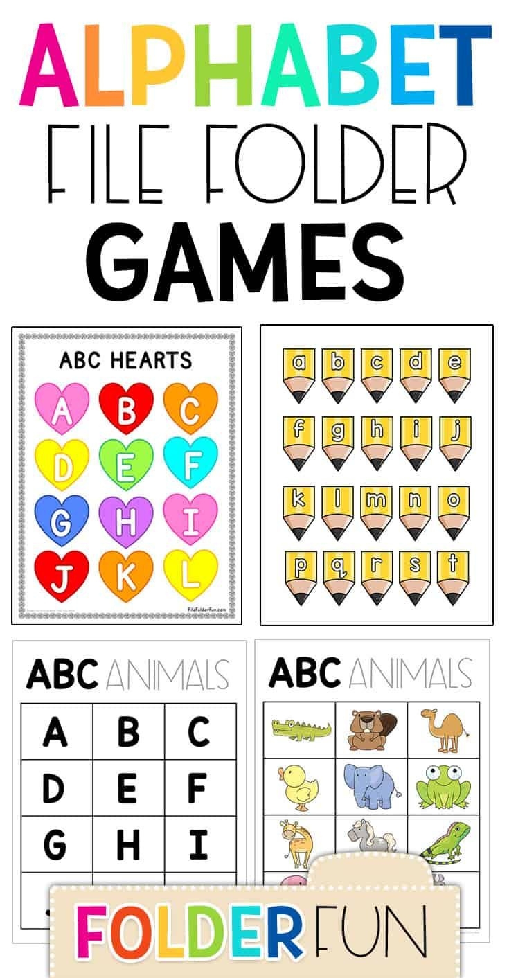 free printable folder games for math