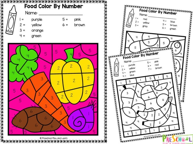 printable pictures of food to color